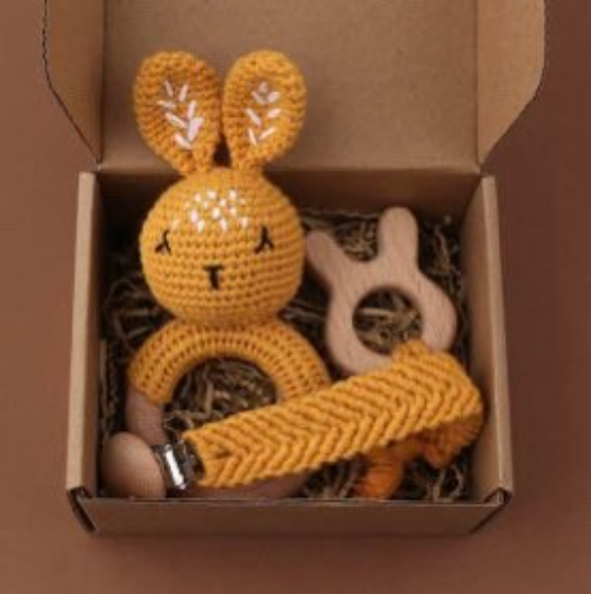 Sunny Cottontail Bunny Rattle