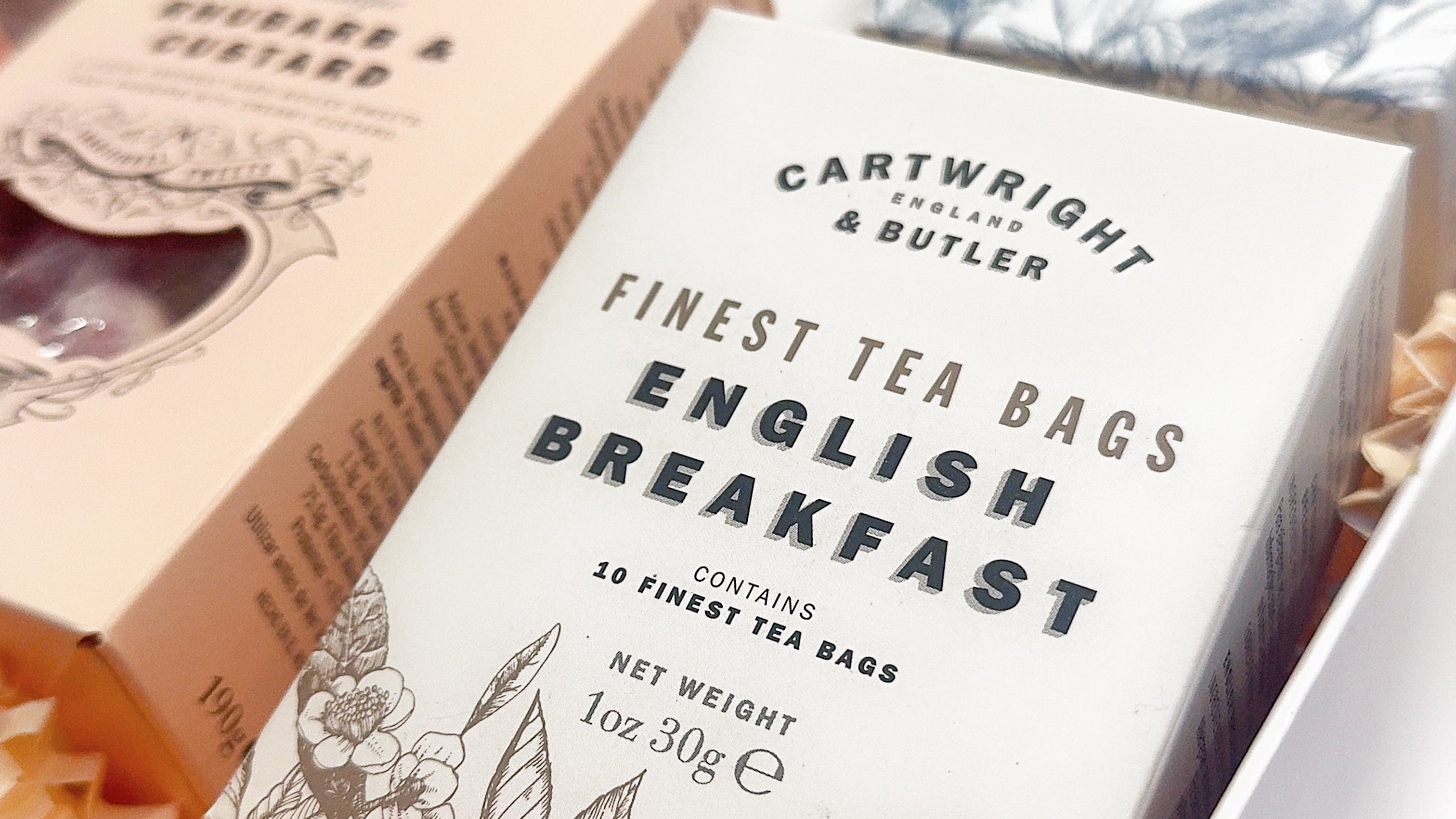 Cartwright & Butler English Breakfast tea packaging with a white background