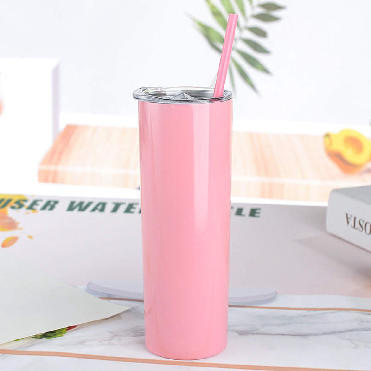 Marshmallow Pink Skinny Tumbler