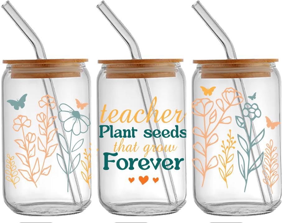 Teachers Nurture Greatness Glass Cup
