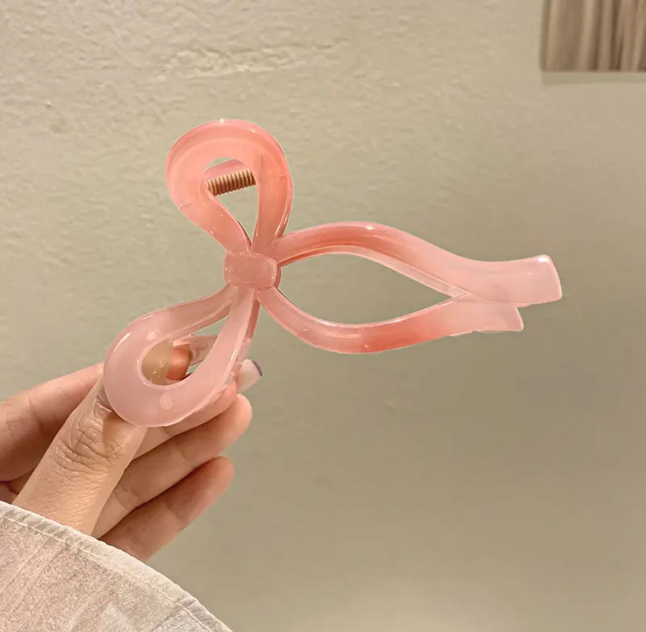Pink Bow Hair Clip