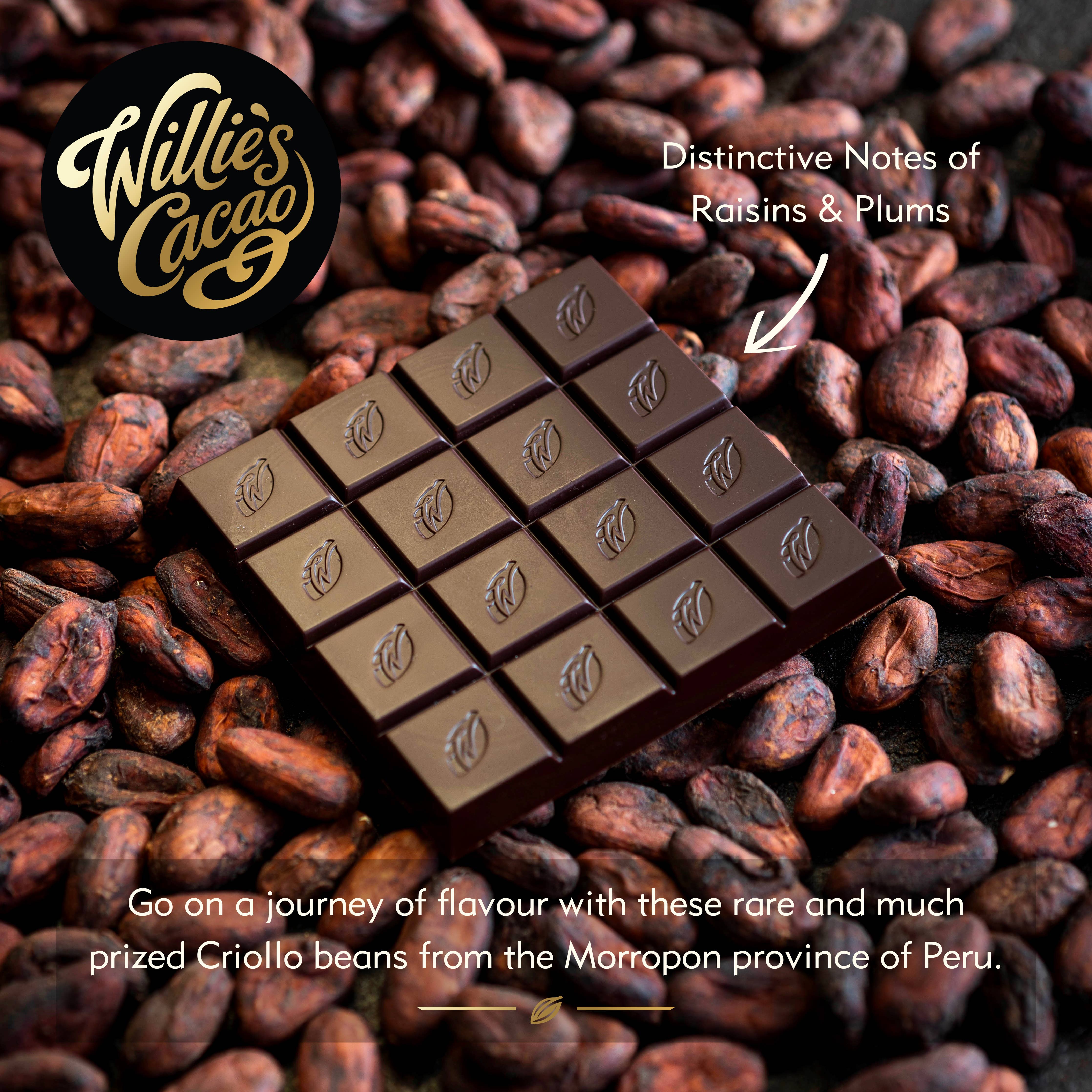 Chulucanas 70% dark chocolate. Raisin notes. Vegan. 50g bar