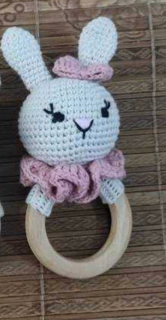 Hey Bunny Baby Rattle