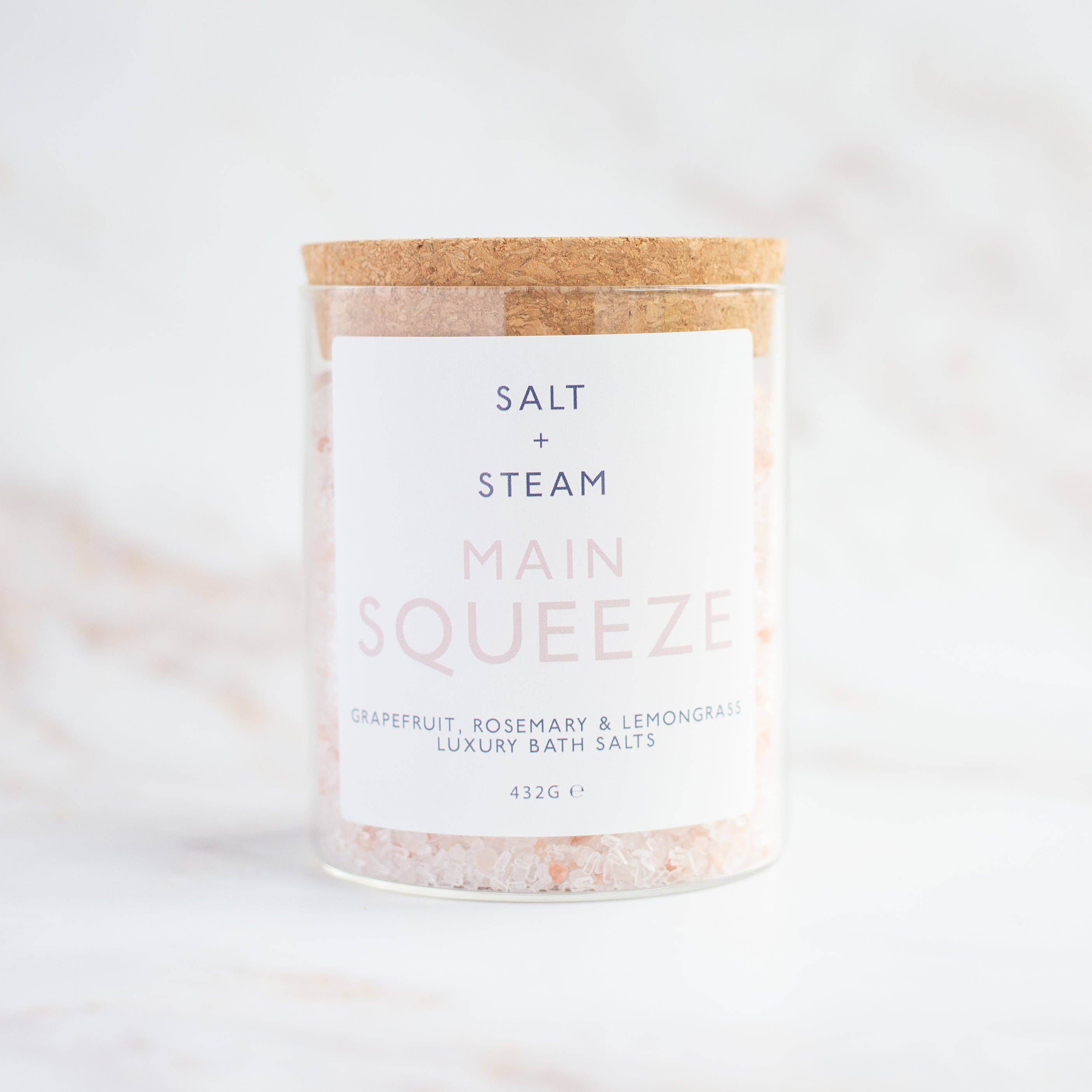 Main Squeeze - Grapefruit & Rosemary Bath Salts 80g & 432g: Test Tube