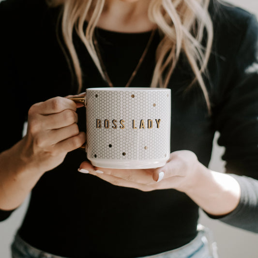 Boss Lady Gold Tile Coffee Mug