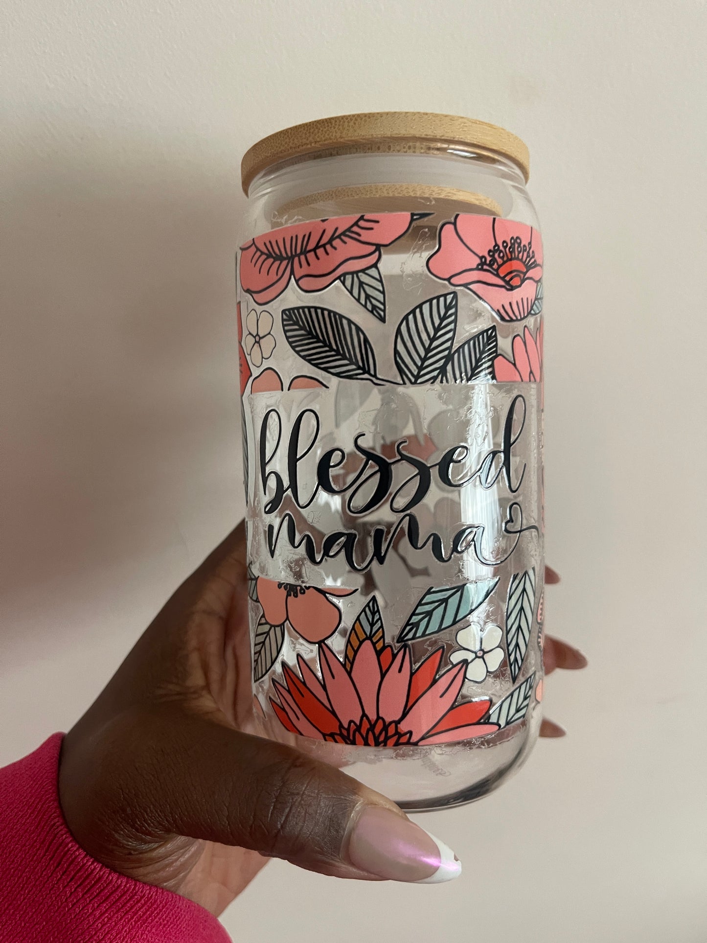 Blessed Mama Glass Cup- Perfect gift for Mother’s Day