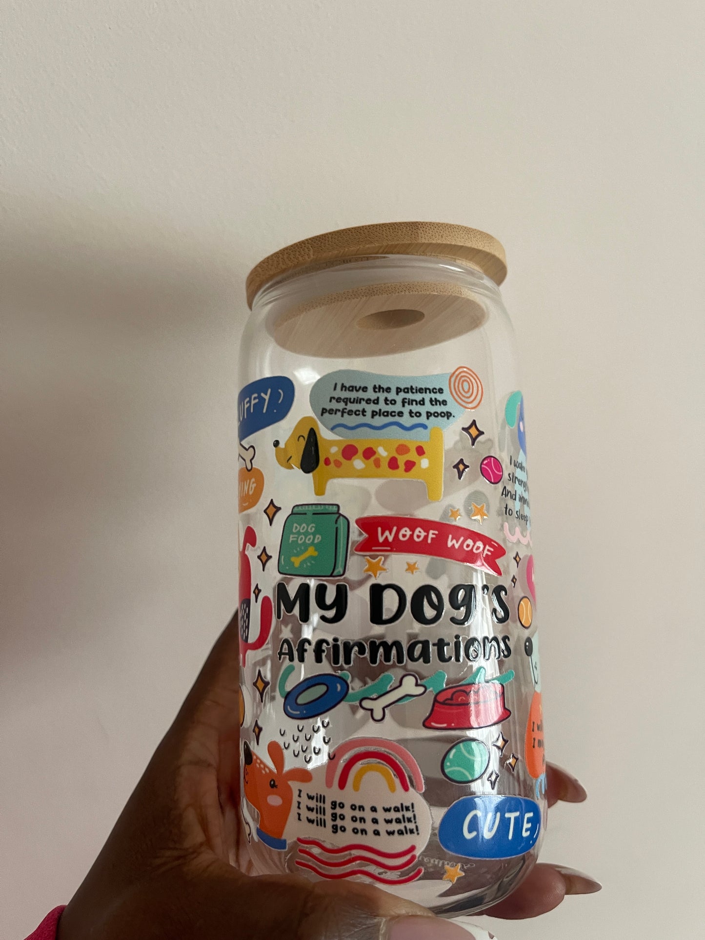 Pet Affirmations Glass Cup