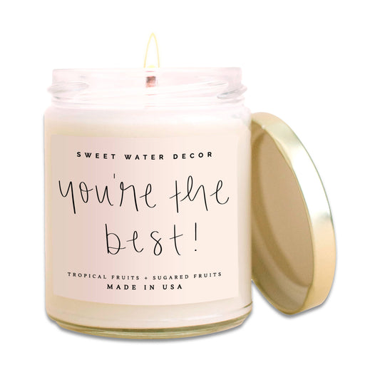 You're The Best! 9 oz Soy Candle - Home Decor & Gifts: Default Title