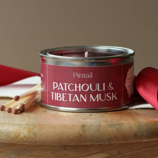 Patchouli and Tibetan Musk Paint Pot Candle | Small Candles