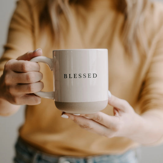 Blessed Stoneware Coffee Mug