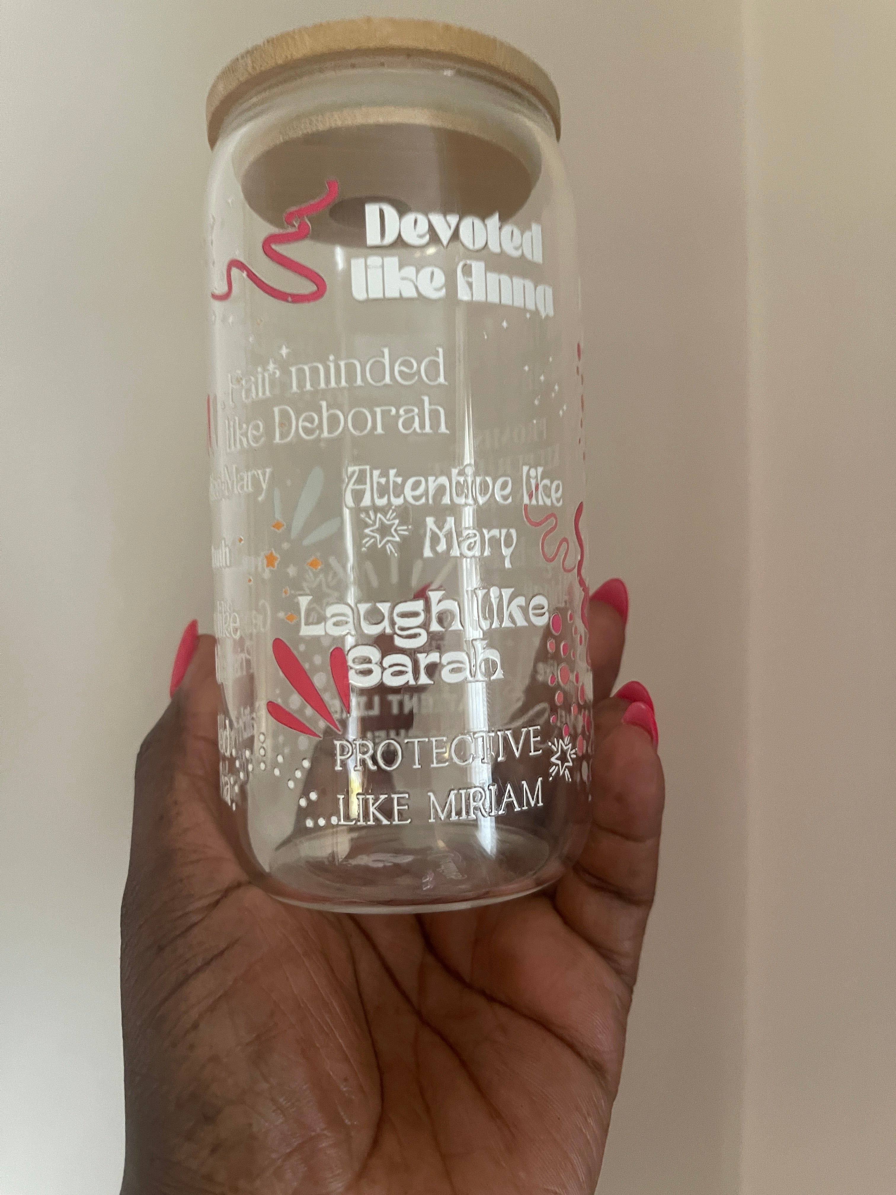 Women of the Bible Affirmation Glass Cup