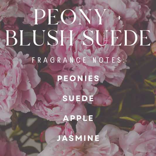 Clear Jar 2 | Peony+Blush Suede Soy Candle | Fresh Candles: Medium-190ml