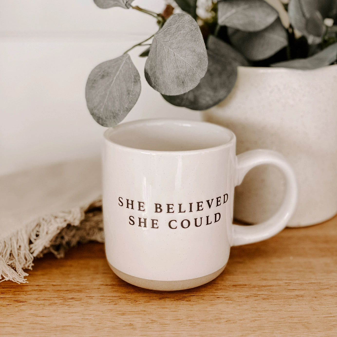 She Believed She Could Stoneware Coffee Mug - Decor & Gifts
