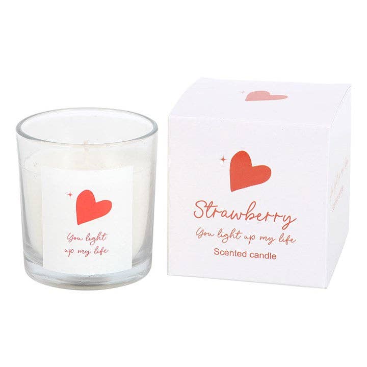 You Light Up My Life Strawberry Valentine's Day Candle