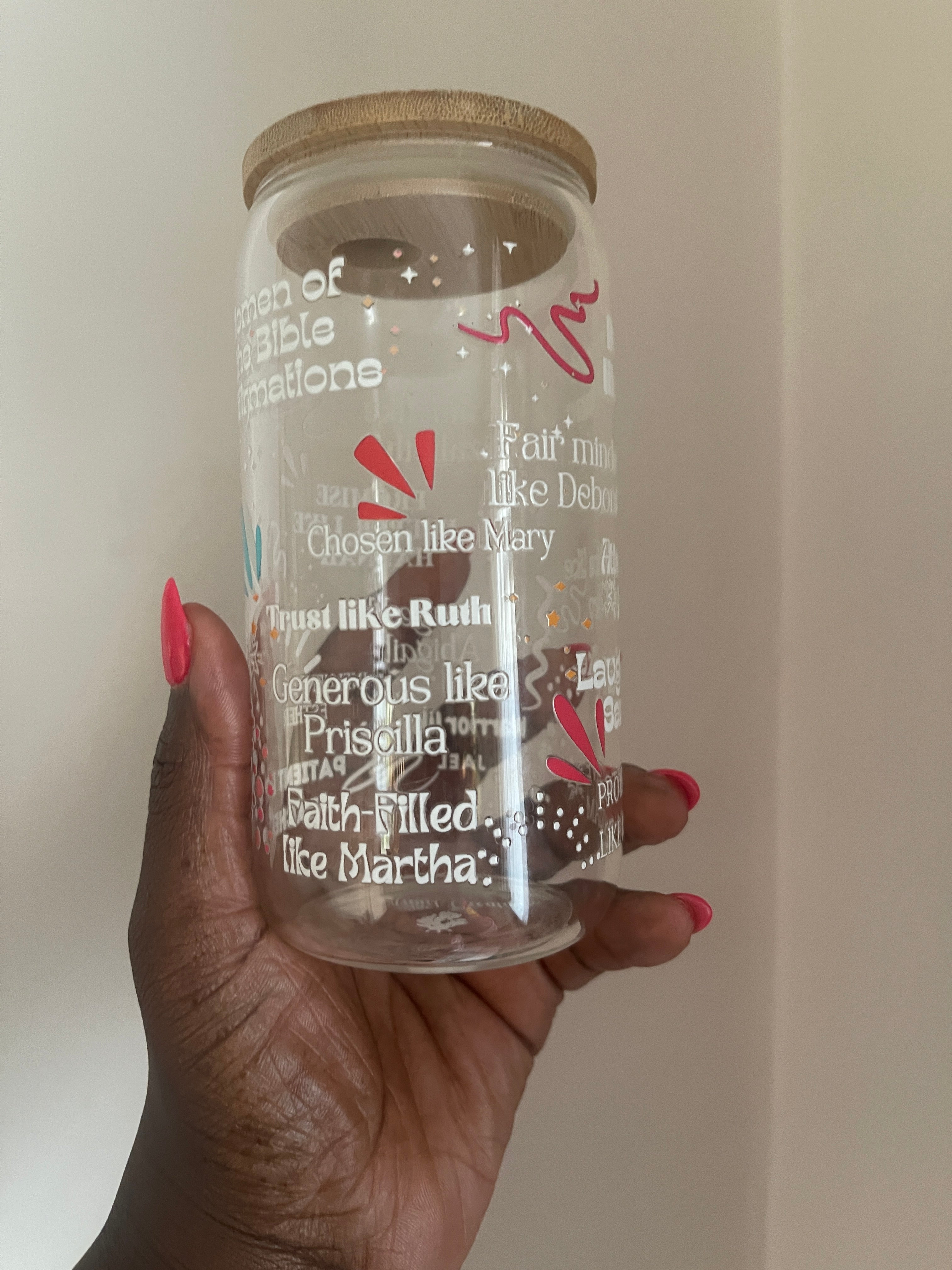 Women of the Bible Affirmation Glass Cup