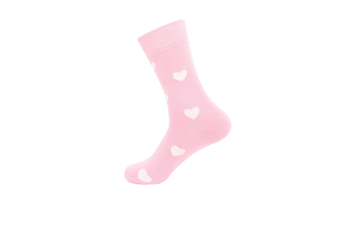Pink and White Hearts Socks