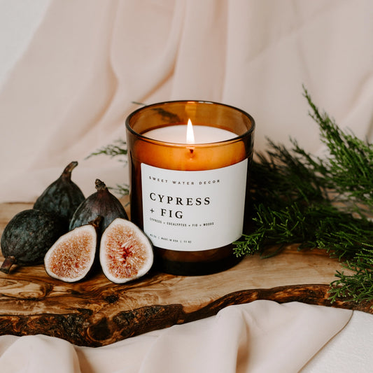 Cypress and Fig 11 oz Soy Candle