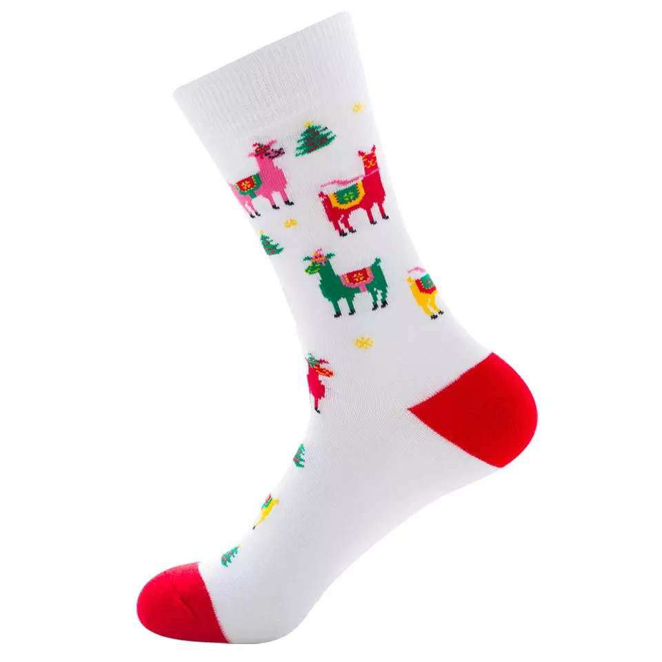 Hello Llama Christmas Socks