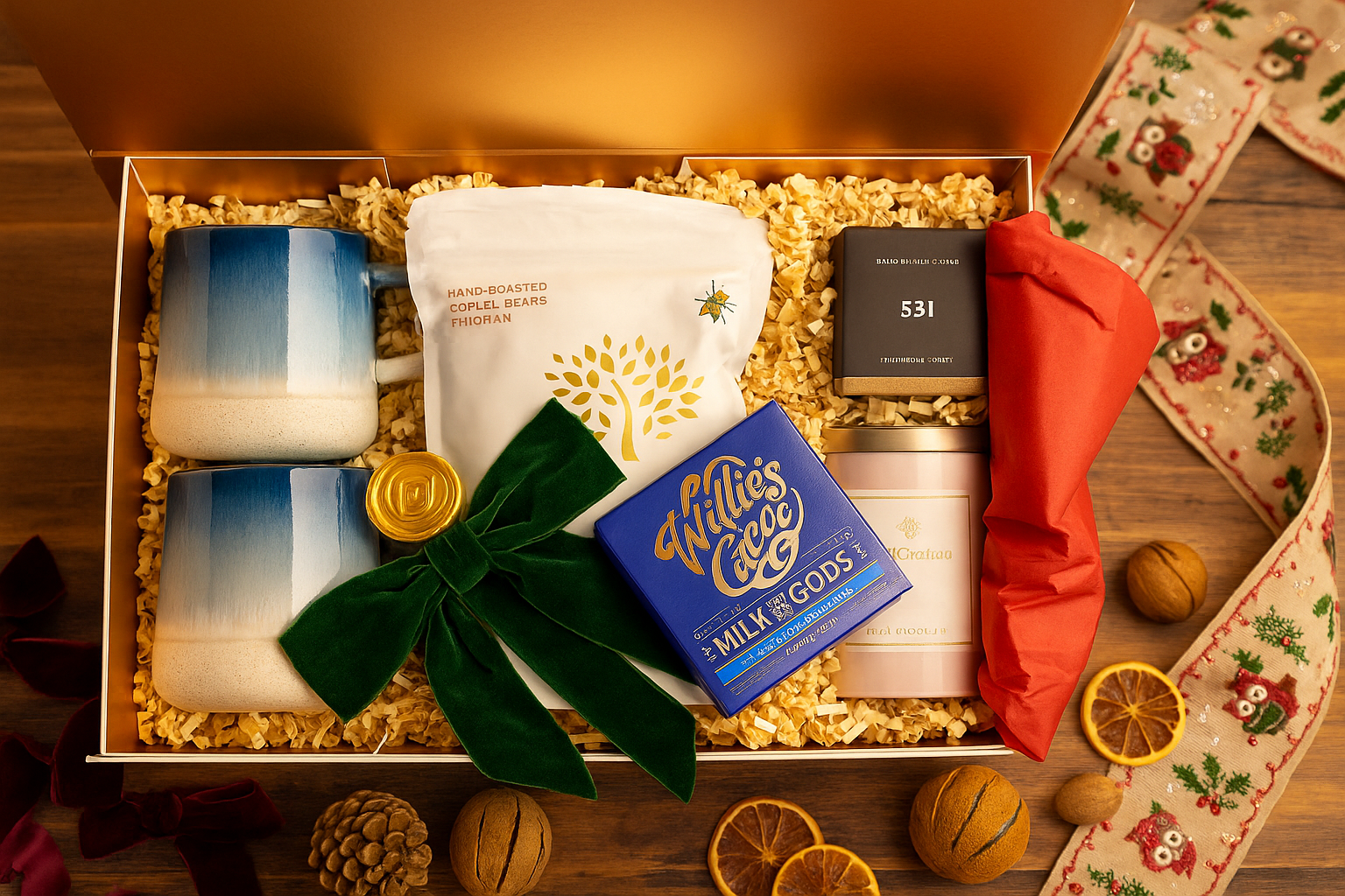 Luxury Coffee & Chocolate Gift Box -Blue