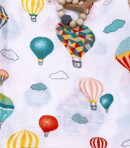 Hot Air Balloons Baby Muslin