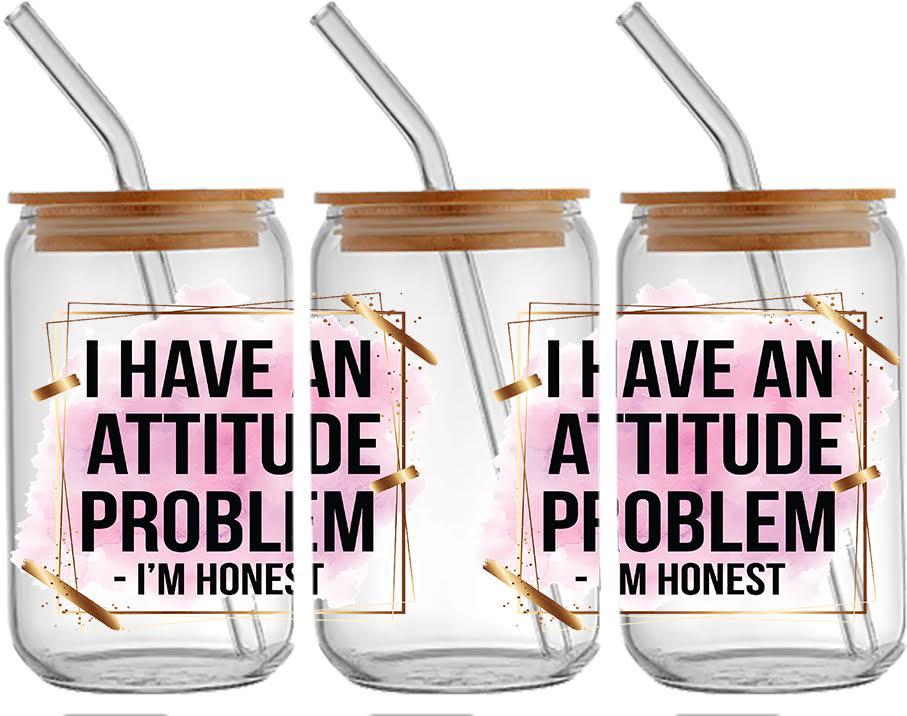 Attitude Problem Glass Cup