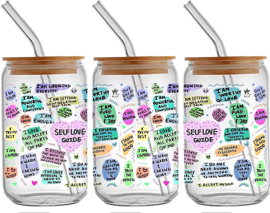 Self Love Guide Glass Cup