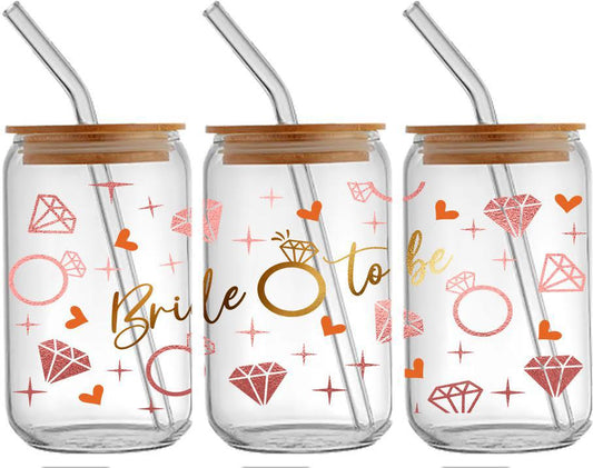 Bride To Be Glass Cup