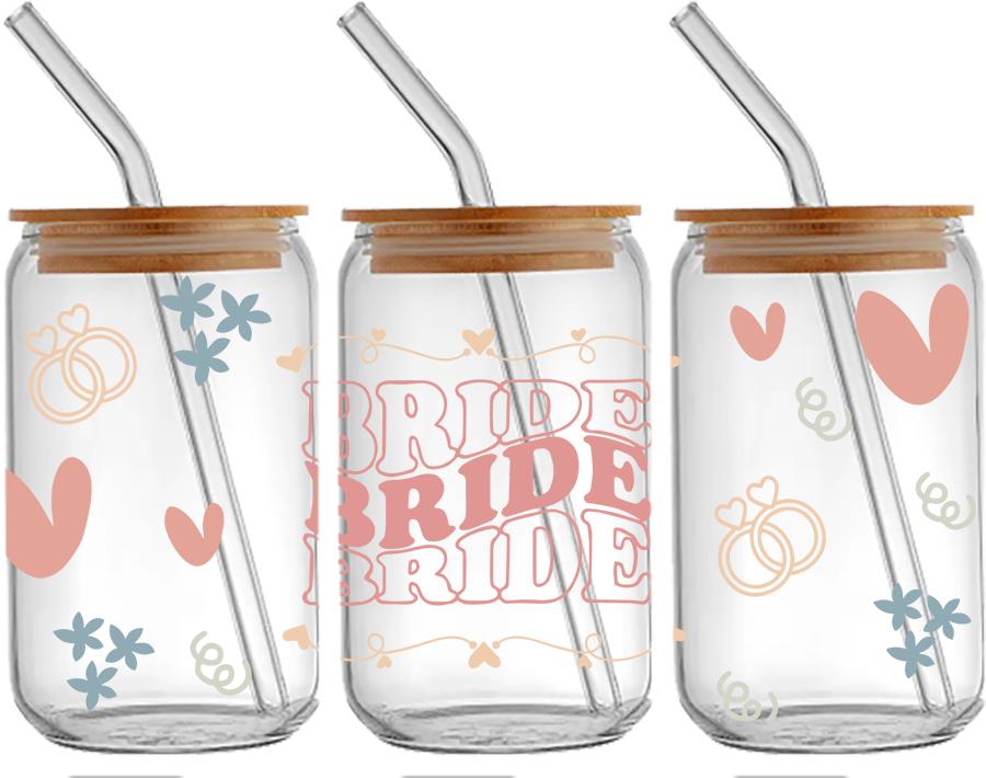 Bride Bride Bride Glass Cup