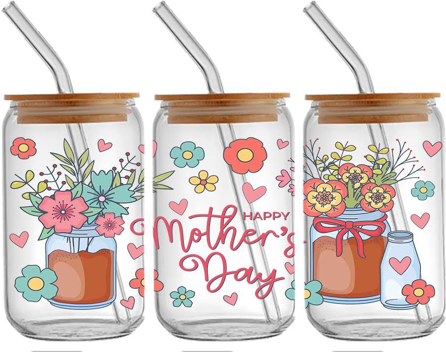 Happy Mother's Day Glass Cup