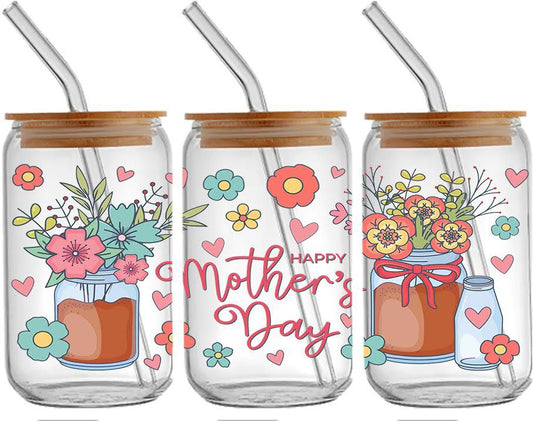 Happy Mother's Day Glass Cup