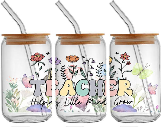 Teacher Blossom Glass Cup