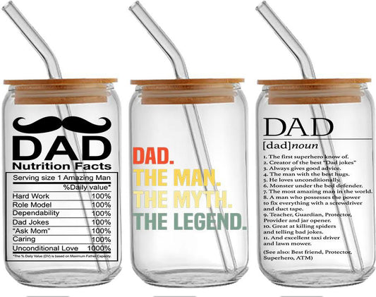 Dad The Legend Glass Cup