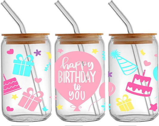 Happy Birthday To You Glass Cup