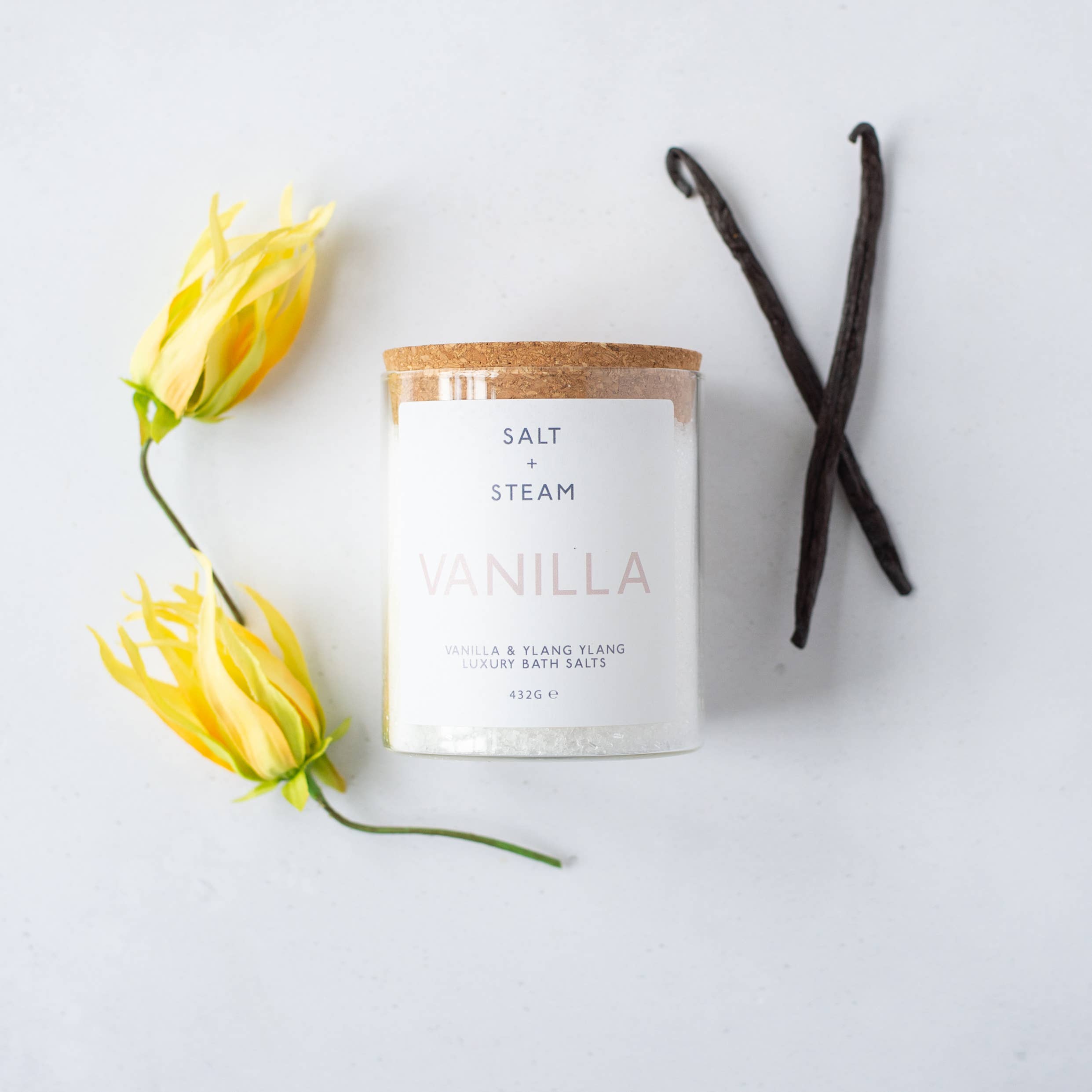 Vanilla - Vanilla & Ylang Ylang Bath Salts 80g & 432g: Test Tube