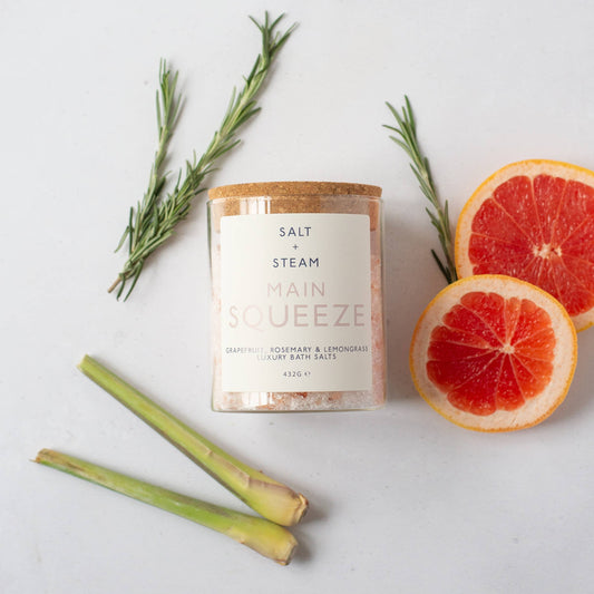 Main Squeeze - Grapefruit & Rosemary Bath Salts 80g & 432g: Test Tube