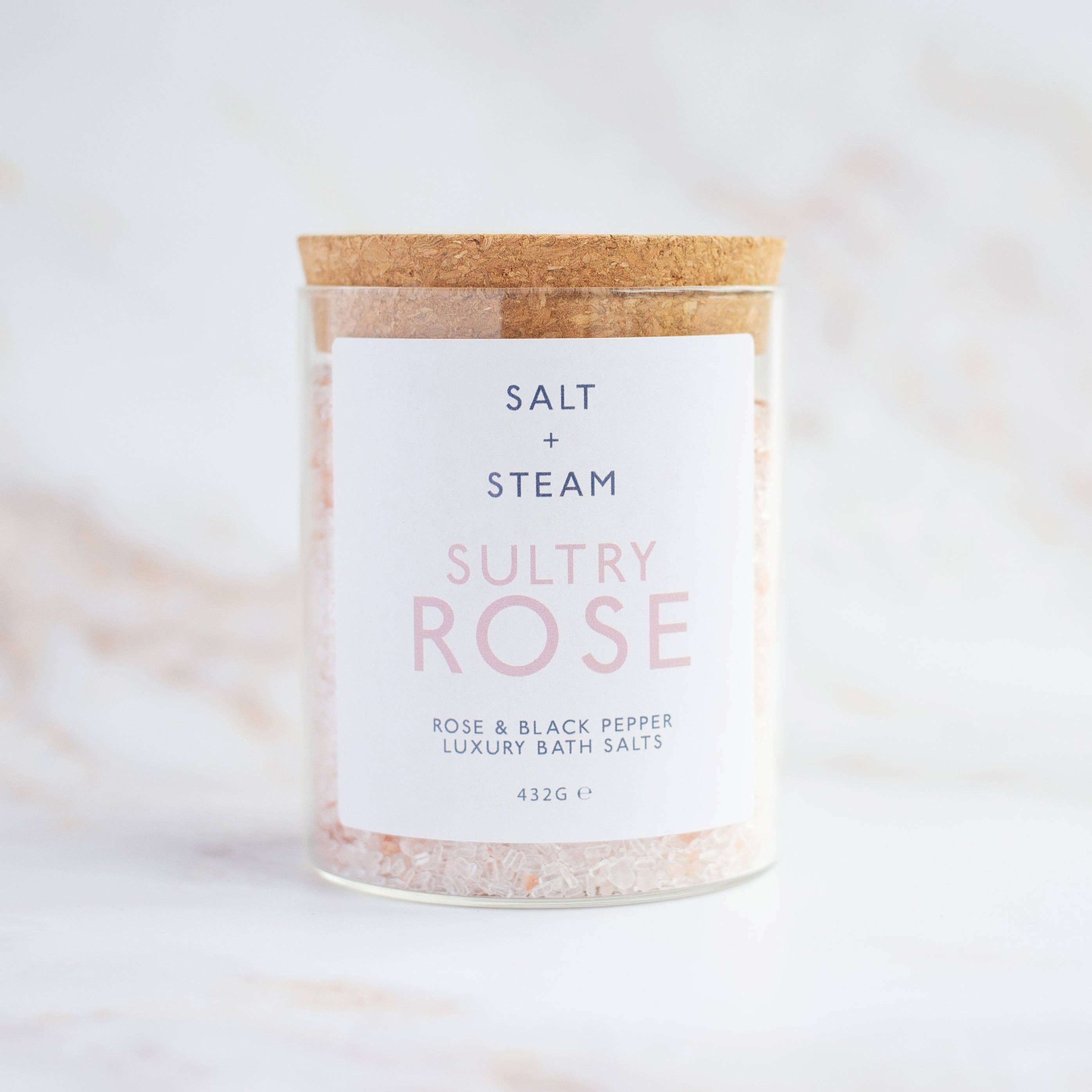Sultry Rose - Rose & Black Pepper Bath Salts 80g & 432g: Test Tube