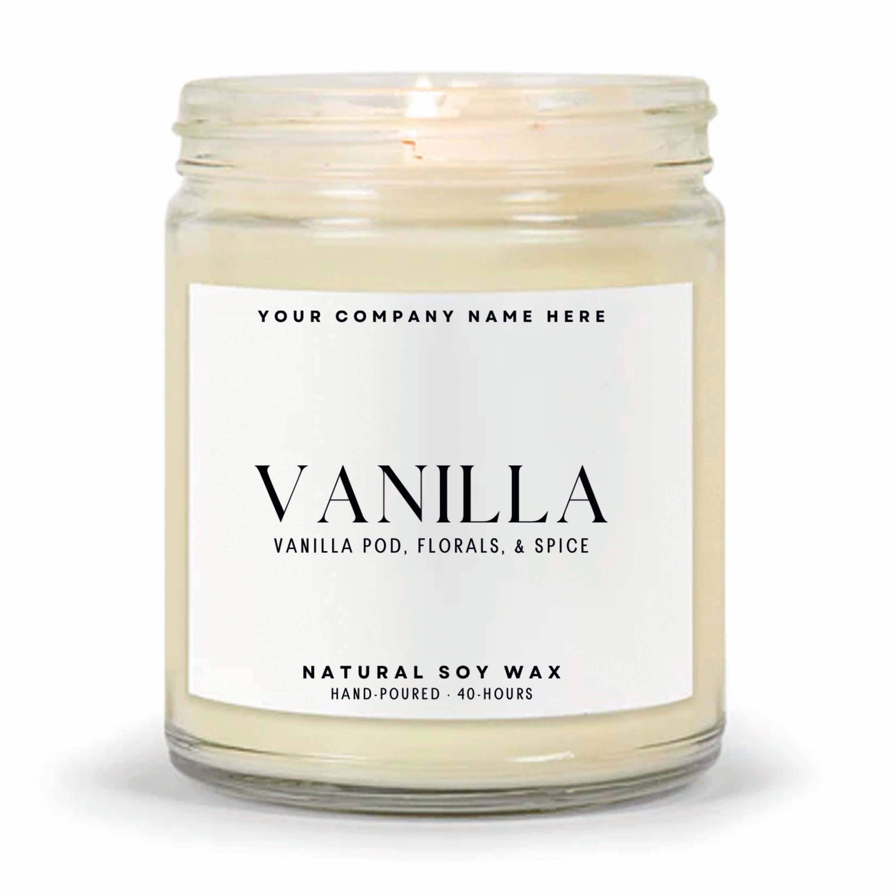 Clear Jar 2 | Vanilla Soy Candle | Gourmand Candles: Medium-190ml