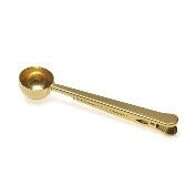 Gold Stainless Coffee Scoop and Clip