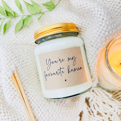Favourite human handmade soy scented candle : Coconut Milk and Sea Salt