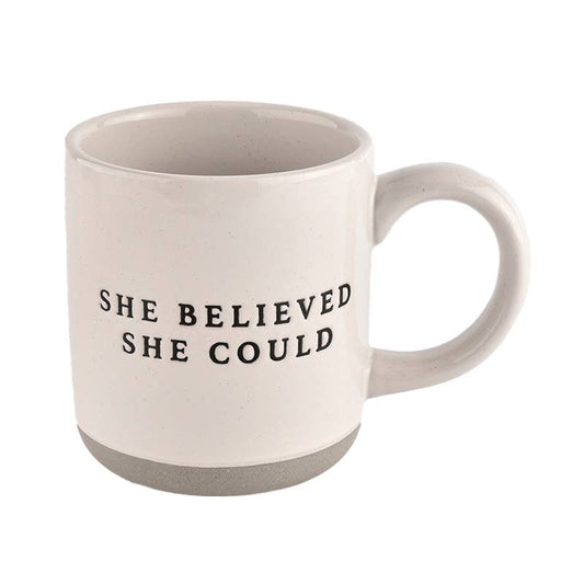 She Believed She Could Stoneware Coffee Mug - Decor & Gifts