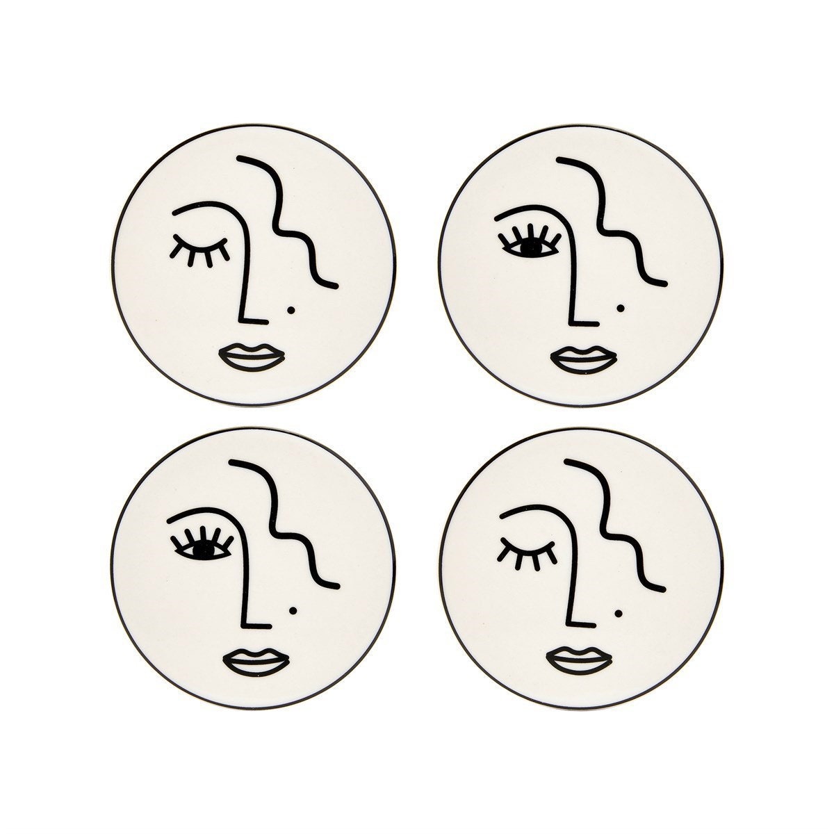 Gifts for her, New home Gifts, Art lover, Monochrome Abstract Face Mug