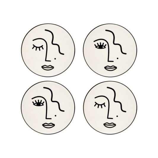 Gifts for her, New home Gifts, Art lover, Monochrome Abstract Face Mug