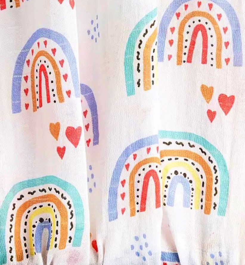 Hello Rainbow Baby Muslin Large