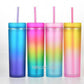 Rainbow Gradient Cup With Straw
